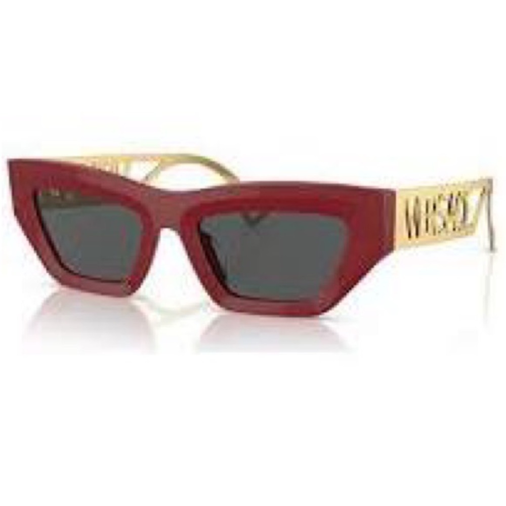 Authentic Versace Women's Sunglasses in Red and Gold